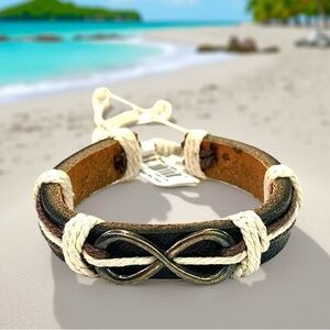 Infinity Symbol Leather Bracelet